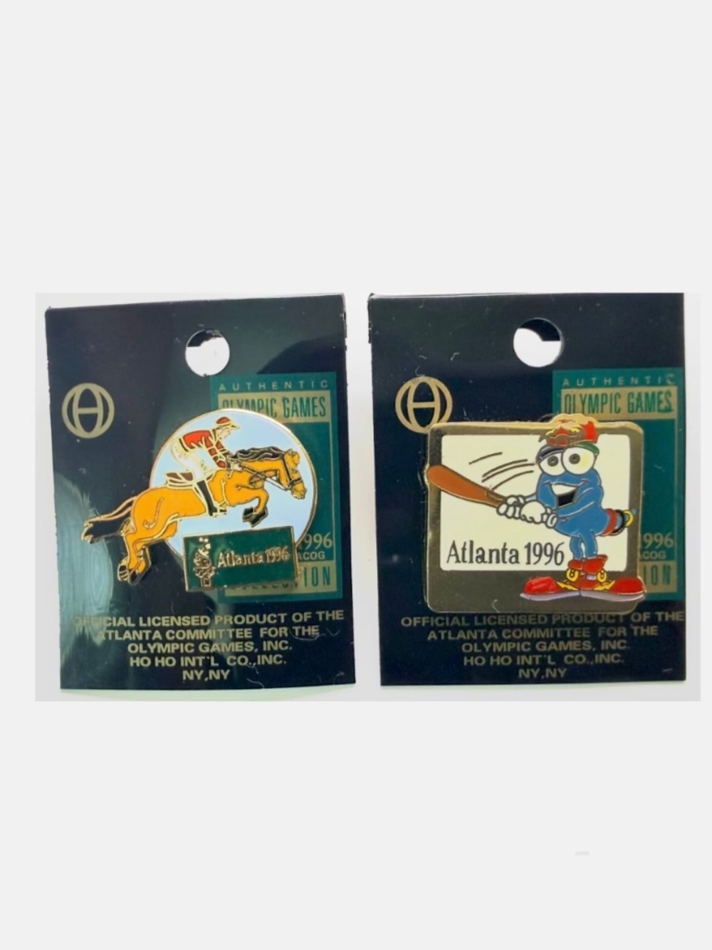 Atlanta 1996 Olympic Games Pins (2) - Equestrian & Baseball